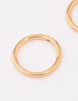 Gold Plated Titanium Fine Sleeper Earrings 6mm