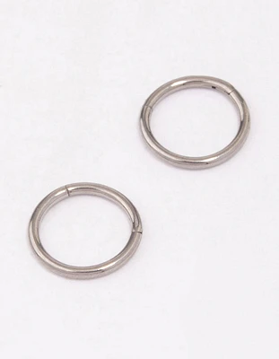 Titanium Fine Sleeper Earrings 6mm