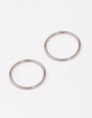 Titanium Fine Sleeper Earrings 10mm