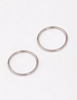 Titanium Fine Sleeper Earrings 10mm