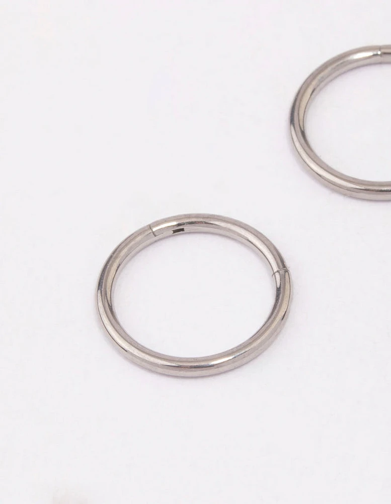 Titanium Fine Sleeper Earring 8mm