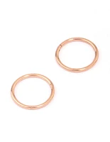 Rose Gold Plated Titanium Fine Sleeper Earrings 8mm