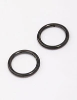 Black Surgical Steel Sleeper Earrings 8mm