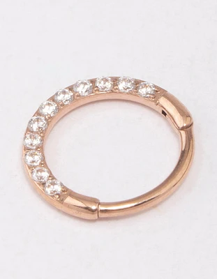 Rose Gold Plated Surgical Steel Clicker Ring