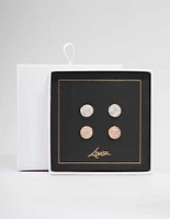 Mixed Metal Dome Stud Earring Pack