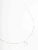 Silver Large Floating Diamante Necklace