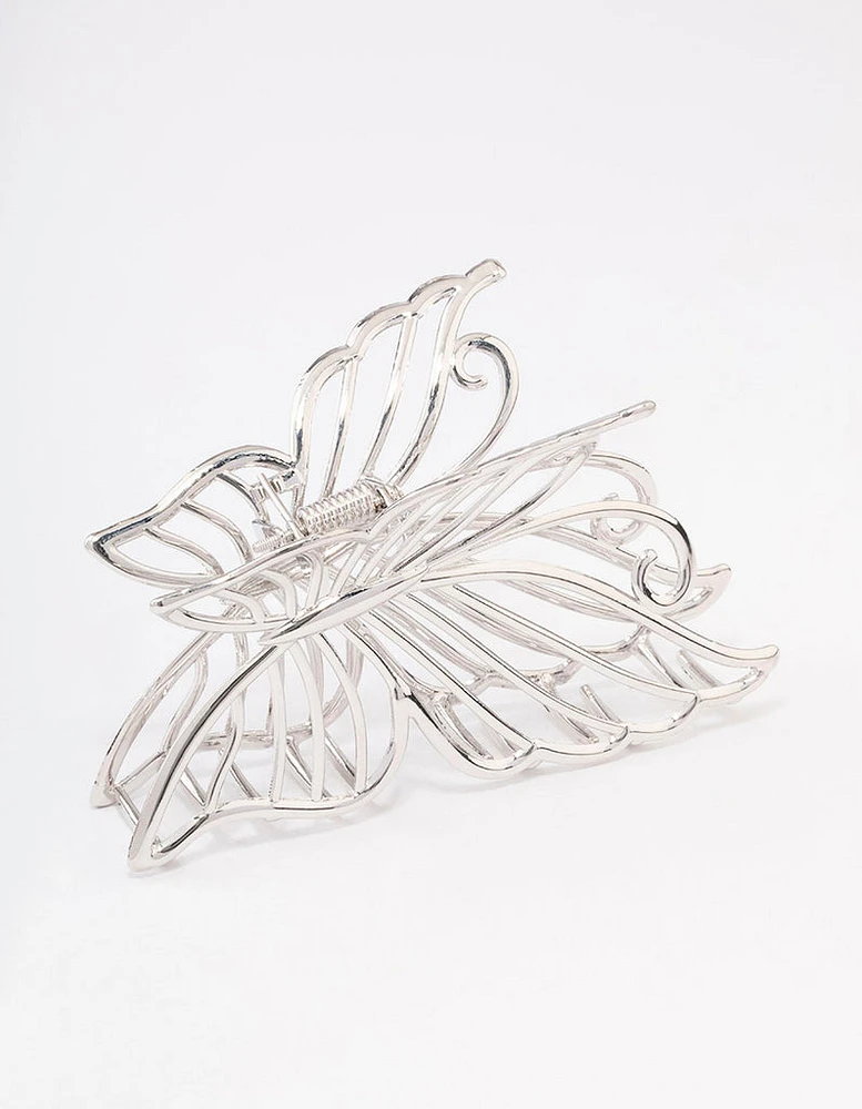 Silver Detail Butterfly Hair Claw Clip