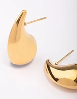 Gold Plated Stainless Steel Skinny Bubble Drop Earrings