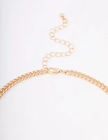 Gold Statement Pearl Short Necklace