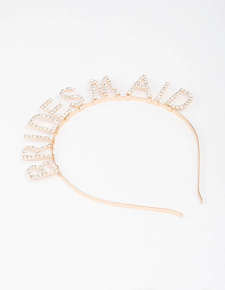 Gold Diamante Bridesmaid Headband