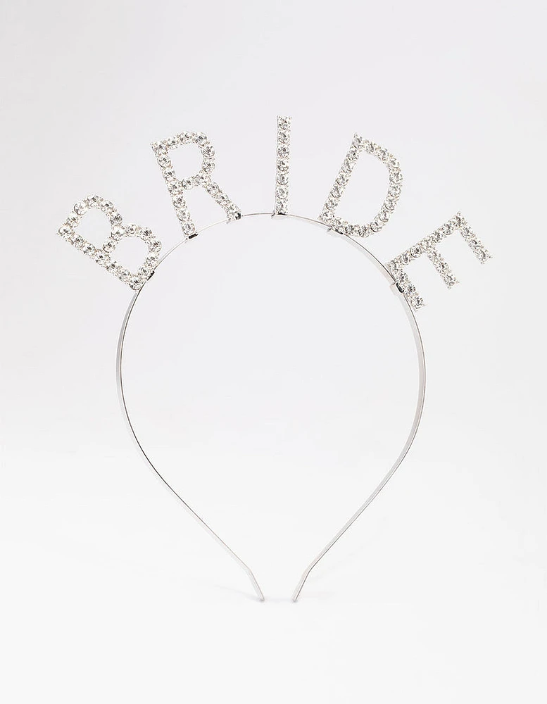 Rhodium Diamante Bride Headband