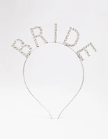 Rhodium Diamante Bride Headband