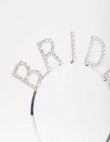 Rhodium Diamante Bride Headband