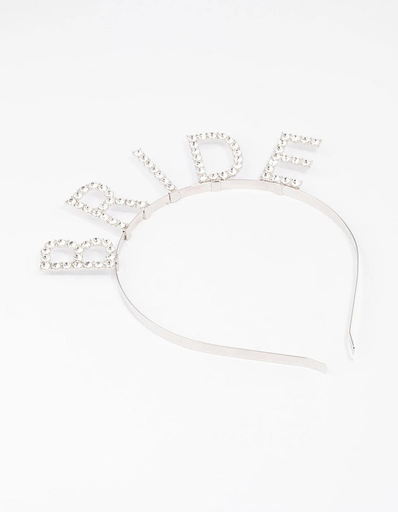 Rhodium Diamante Bride Headband