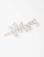 Rhodium Diamante Mrs Hair Clip