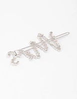 Rhodium Diamante Mrs Hair Clip