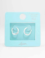 Sterling Silver Chubby Hoop Earrings