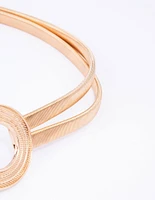 Gold Triple Circle Stretch Belt