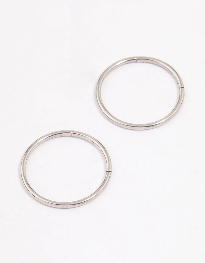 Surgical Steel Sleeper Hoop Earrings 16mm