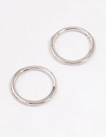 Surgical Steel Wavy Sleeper Hoop Earrings 10mm