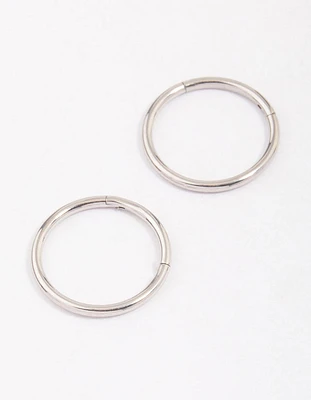 Surgical Steel Sleeper Hoop Earrings 12mm