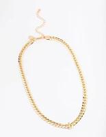 Gold Plated Diamante V Chain Necklace