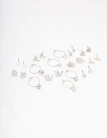 Silver Cloud & Snowflake Earring 12-Pack