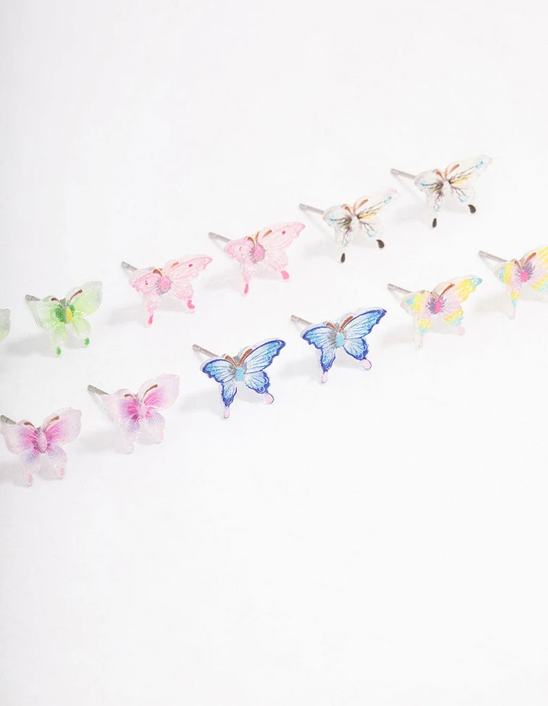 Pastel Mixed Butterfly Earring 8-Pack