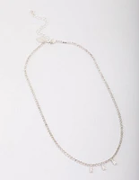 Silver Cupchain Baguette Chain Necklace