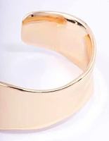 Gold Narrow Molten Wrist Cuff