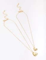 Gold Big Sister & Little Sister Necklace Pack