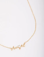 Gold Plated Angel Script Necklace