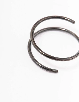 Black Surgical Steel Twisted Nose Ring