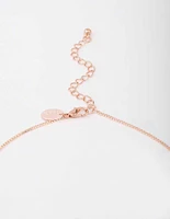 Rose Gold Diamante Lariat Necklace