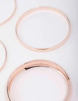 Rose Gold Thick & Thin Bangle 4-Pack