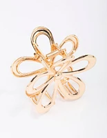 Gold Daisy Flower Hair Claw Clip