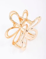 Gold Daisy Flower Hair Claw Clip