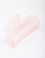 Pastel Pink Rectangular Hair Claw Clip