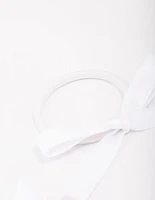 White Mini Bow Hair Tie Pack