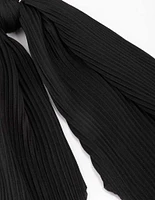 Black Plisse Fabric Scarf