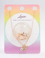 Kids Rose Gold Make Your Own DIY Charm Necklace