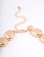 Gold Oval Small Pebble Necklace