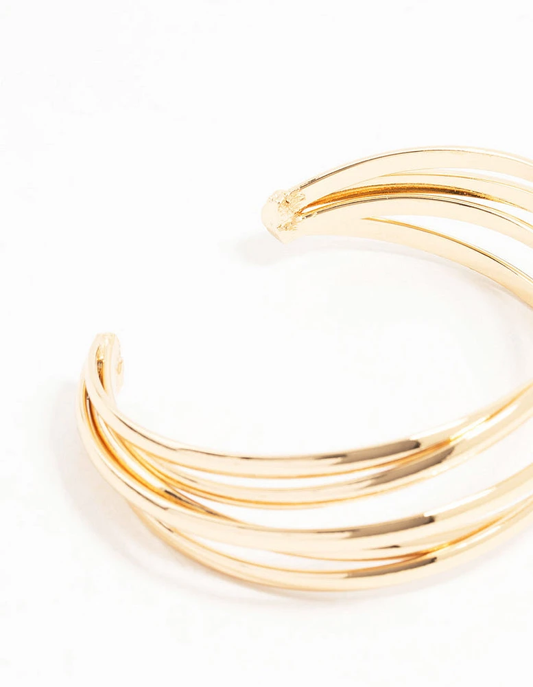 Gold Interlaced Wrist Cuff