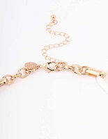 Gold Mixed Oval Link Short Necklace