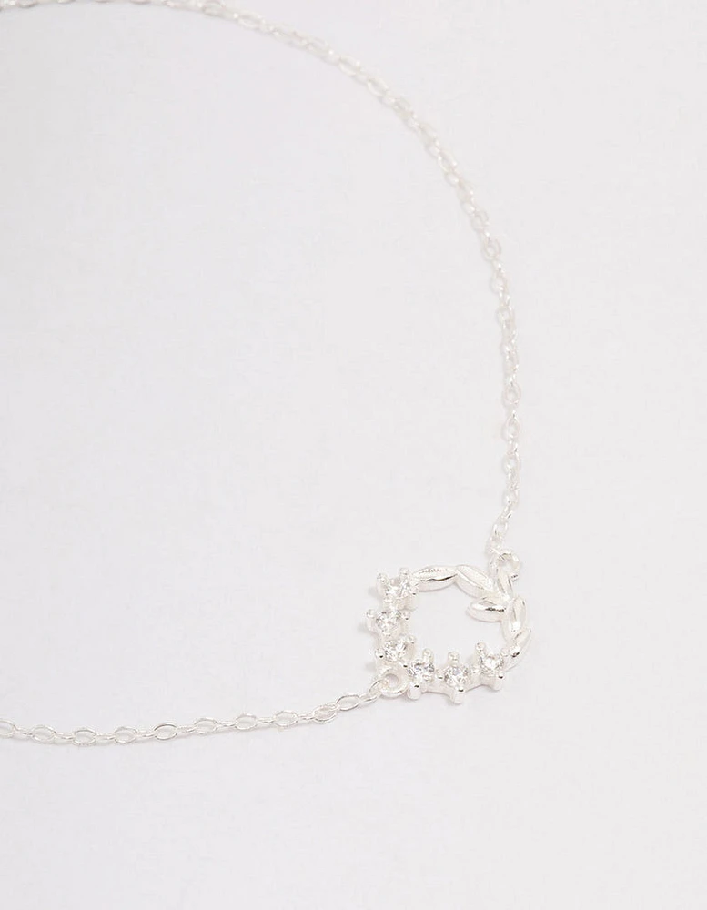 Sterling Silver Circular Leaf Bracelet