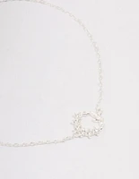 Sterling Silver Circular Leaf Bracelet