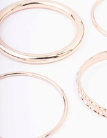 Gold Ornate Bangle 4-Pack