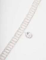 Silver Cubic Zirconia Solitaire Choker