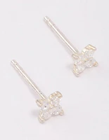 Sterling Silver Flower Stud Earrings