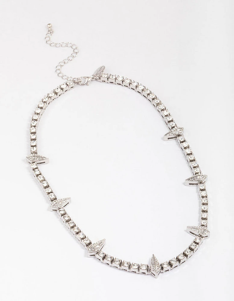 Silver Spark Short Necklace